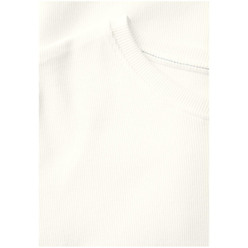 Cecil Damen T-Shirt uni Rippstruktur