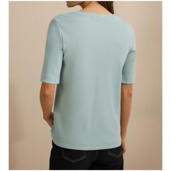 Cecil Damen T-Shirt uni Rippstruktur