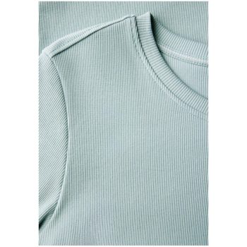 Cecil Damen T-Shirt uni Rippstruktur
