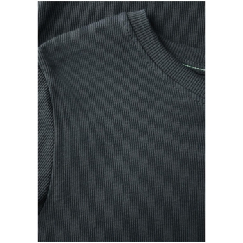 Cecil Damen T-Shirt uni Rippstruktur