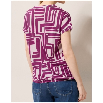 Cecil Damen T-Shirt Print mit Knopfdetail