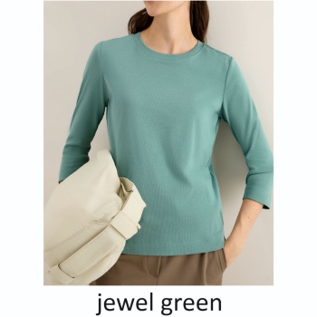 Preview: Cecil Damen 3/4 Arm Shirt Rippstruktur