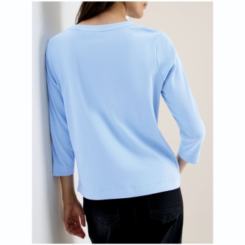 Preview: Cecil Damen 3/4 Arm Shirt Rippstruktur