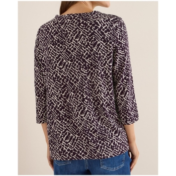 Preview: Cecil Damen Damenshirt Minimal Print U-Boot-Ausschnitt