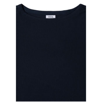 Preview: Cecil Damen langarm Shirt mit vertikaler Struktur