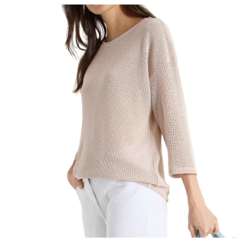 Cecil Damen 3/4-Arm Shirt Leinen-Optik