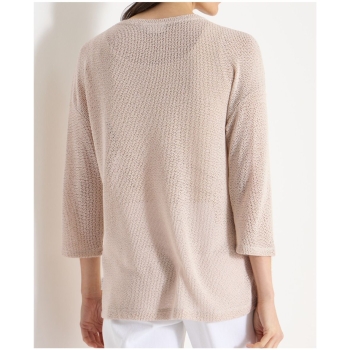 Preview: Cecil Damen 3/4-Arm Shirt Leinen-Optik