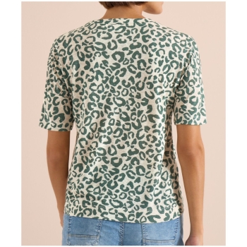 Preview: Cecil Damen kurzarm Shirt mit Leo-Print