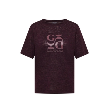Preview: Cecil Damen T-Shirt in Leinen-Optik mit Print