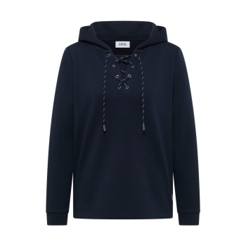 Preview: Cecil Damen Hoodie Shirt mit sportiven Kordeln