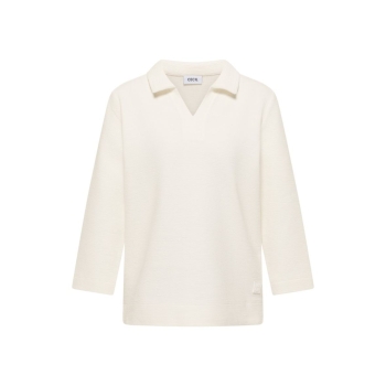 Preview: Cecil Damen 3/4 Arm Poloshirt mit feiner Struktur
