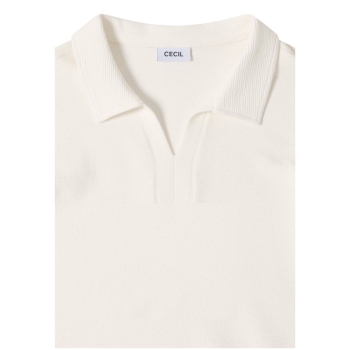 Preview: Cecil Damen 3/4 Arm Poloshirt mit feiner Struktur