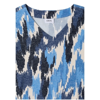 Preview: Cecil Damen Shirt gemustert V-Neck