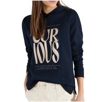 Cecil Damen Hoodie Shirt mit Wording-Print