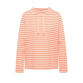 Preview: Cecil Damen Shirt Streifenmuster Funnel Neck