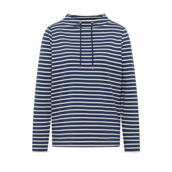 Preview: Cecil Damen Shirt Streifenmuster Funnel Neck