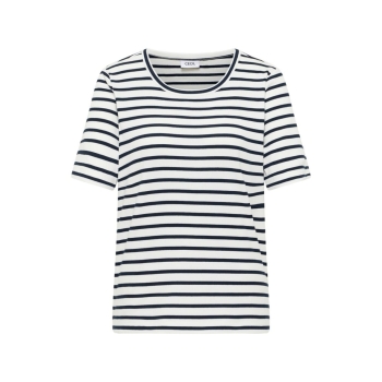 Preview: Cecil Damen kurzarm T-Shirt in Rippstruktur