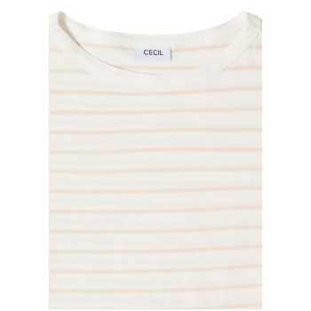 Cecil Damen kurzarm T-Shirt mit Boatneck und Streifen