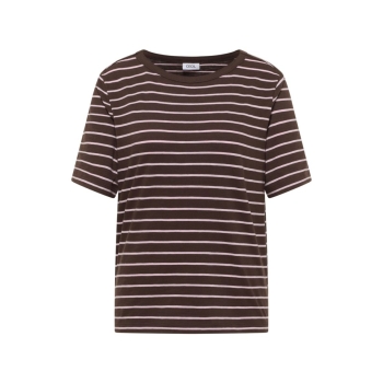 Preview: Cecil Damen kurzarm T-Shirt mit Boatneck und Streifen