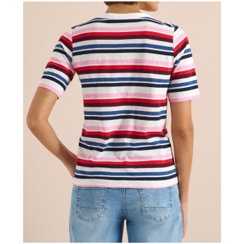 Preview: Cecil Damen kurzarm Shirt mit Multicolor Streifen