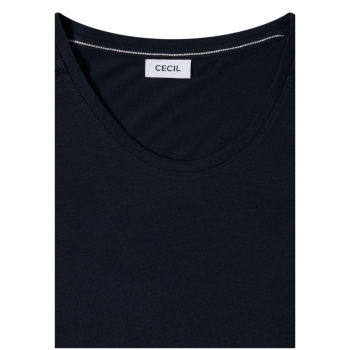 Cecil Damen kurzarm T-Shirt mit Spitzendetails