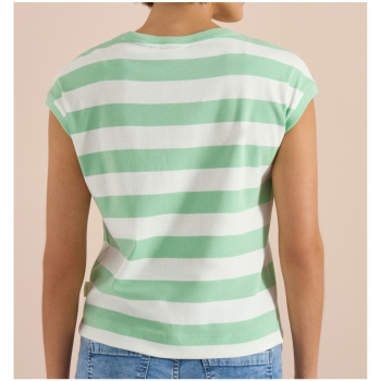 Preview: Cecil Damen kurzarm T-Shirt mit Streifen