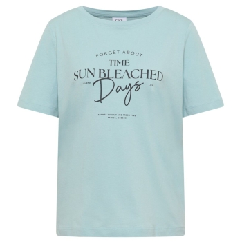 Preview: Cecil Damen T-Shirt Wording Artwork mit Boat Neck