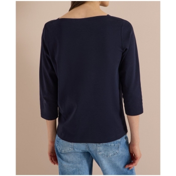 Preview: Cecil Damen 3/4 Arm Jerseyshirt Basic U-Boot-Ausschnitt