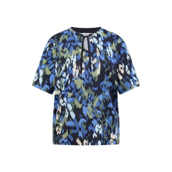 Preview: Cecil Damen T-Shirt mit Split Neck und Print