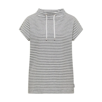 Preview: Cecil Damen kurzarm T-Shirt mit Funnel Neck und Streifen