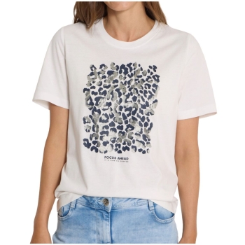 Cecil Damen T-Shirt mit Leo-Print Jerseyshirt