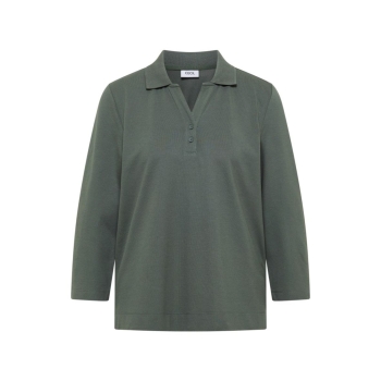 Preview: Cecil Damen 3/4 Arm Poloshirt mit Knopfdetail