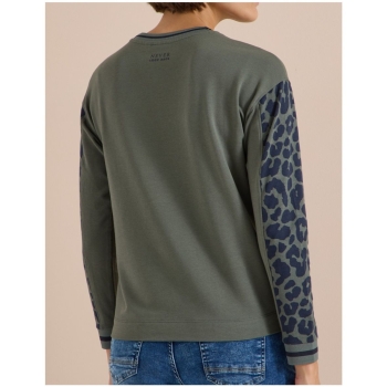 Preview: Cecil Damen langarm Shirt mit Leo-Detail