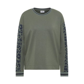 Preview: Cecil Damen langarm Shirt mit Leo-Detail