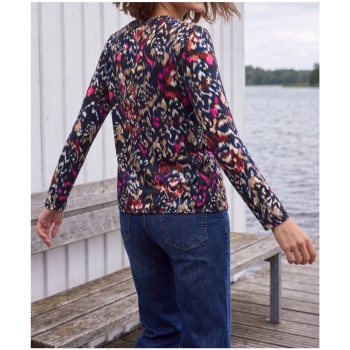 Preview: Cecil Damen Shirt mit Split Neck im Tunika-Look