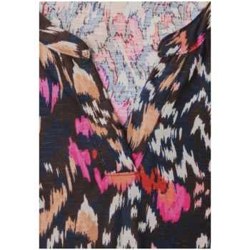 Preview: Cecil Damen Shirt mit Split Neck im Tunika-Look