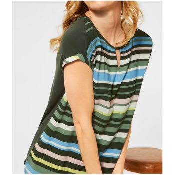 Cecil Damen Bluse Materialmix