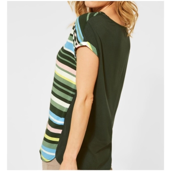 Cecil Damen Bluse Materialmix