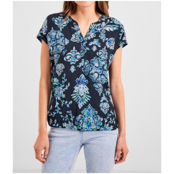 Cecil Damen Bluse Ornament Print