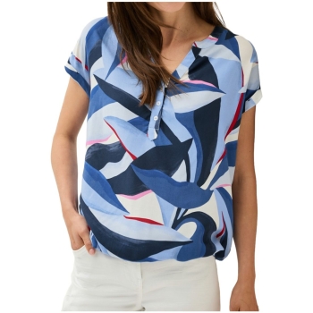 Cecil Damen kurzarm Bluse gemustert Dropped Shoulders