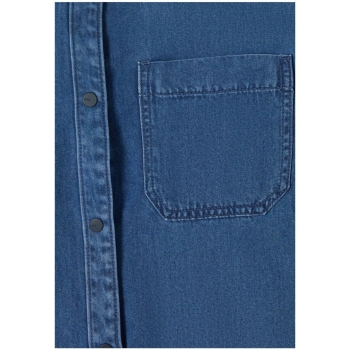 Preview: Cecil Damen Bluse Denim-Look mit Hemdkragen