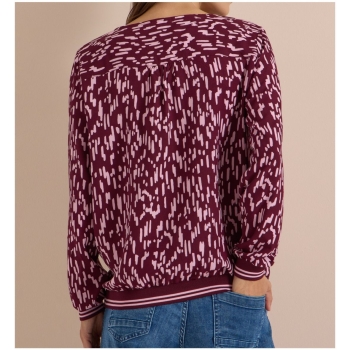 Preview: Cecil Damen langarm Bluse mit Rundhals und Print