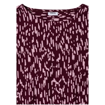 Preview: Cecil Damen langarm Bluse mit Rundhals und Print