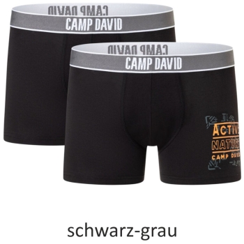 Camp David Herren Pants Basic Boxer 2er Pack