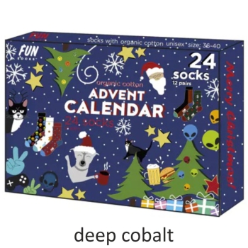 Fun Socks Unisex Socken 12 Paar im Adventskalender Organic Cotton