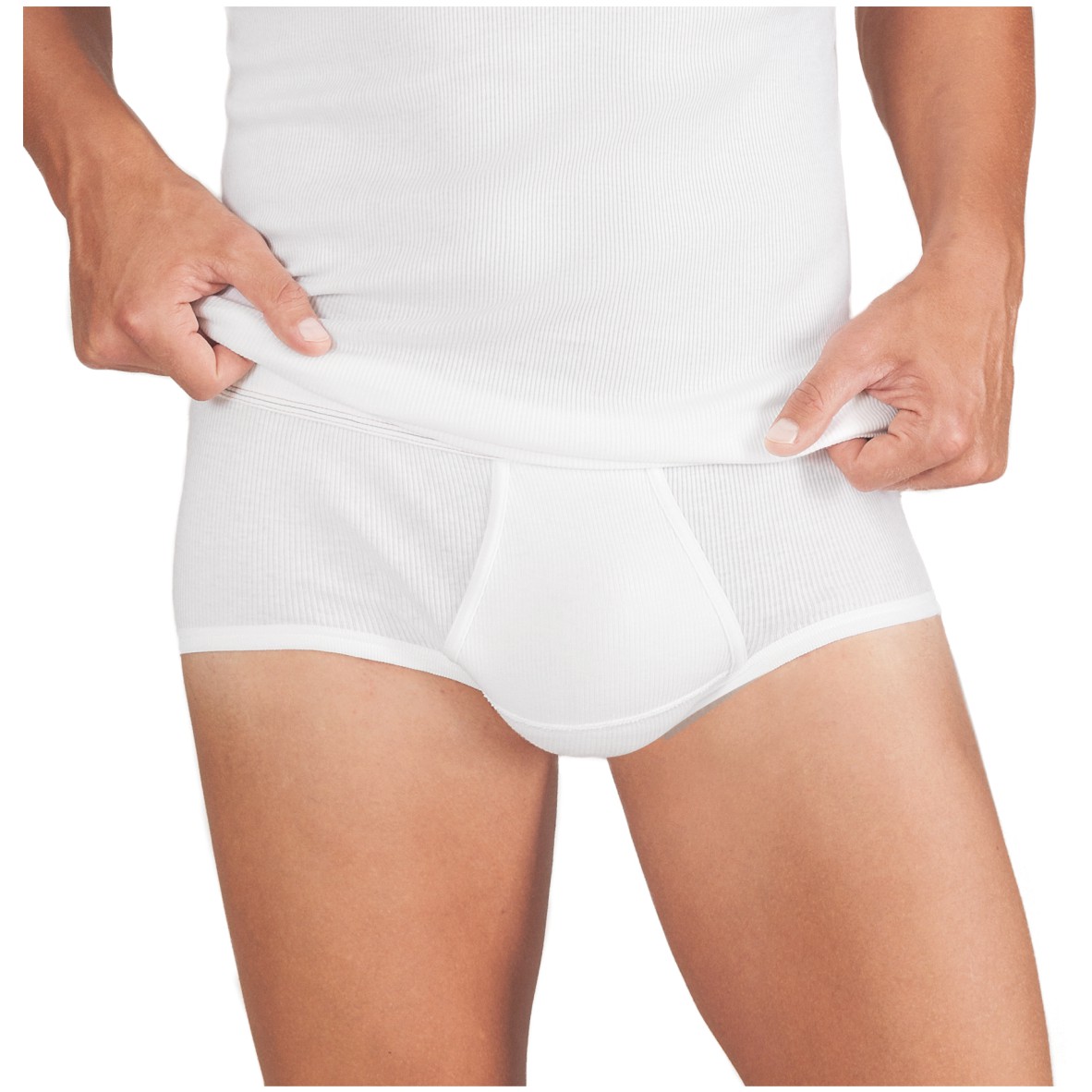 ESGE Retro Short Unterhose mit Eingriff Baumwolle Doppelripp 5er Pack 