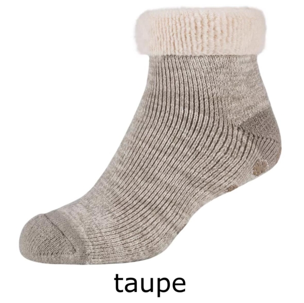 Camano Damen Quarter Socken Warm & Cozy ABS-Antirutschsocken mit Noppen 1 Paar