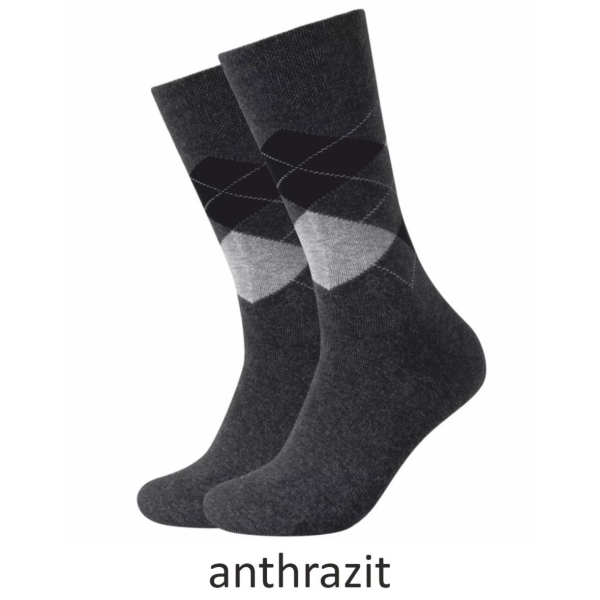 Camano Herren Socken 2 Paar Ca-Soft Classic Argyle