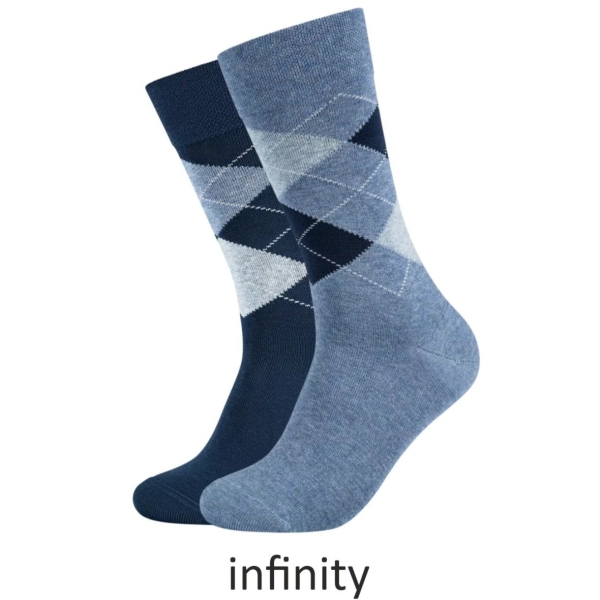 Camano Herren Socken 2 Paar Ca-Soft Classic Argyle