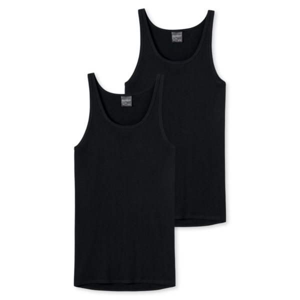 Schiesser Herren Unterhemden Original Classics 2er Pack Sportjacken Feinripp